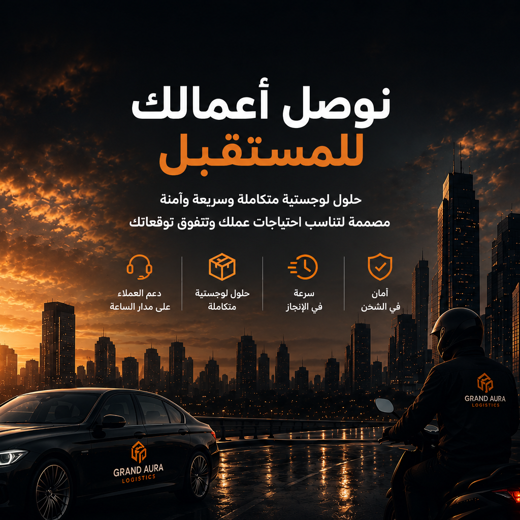 GRAND AURA Logistics - نوصل أعمالك للمستقبل